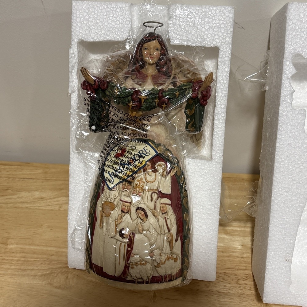 NEW Jim Shore Heartwood Creek Angel Figurine Star Of Wonder Nativity Scene RARE - Picture 5 of 8